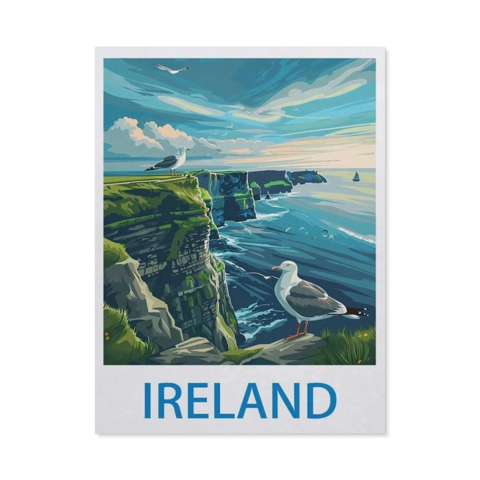 Ireland，Tin Sign Vintage Retro Man Cave Bar Pub Shed Novelty Gift Aluminium Metal Tin Wall Décor Sign(15x30cm）6x12 inch-EC20