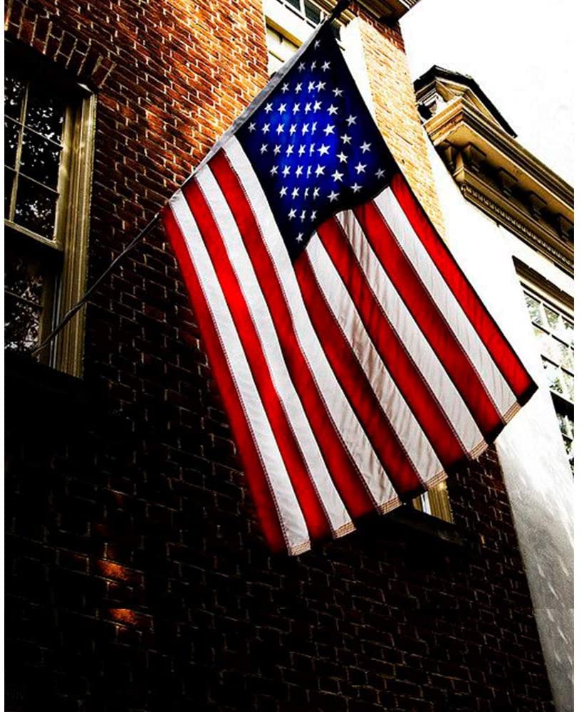 Robuste US-Flagge Aus Oxford-Nylon – 90x150 Cm, Doppelt Genäht, Mit Bestickten Sternen & Messingtülle
