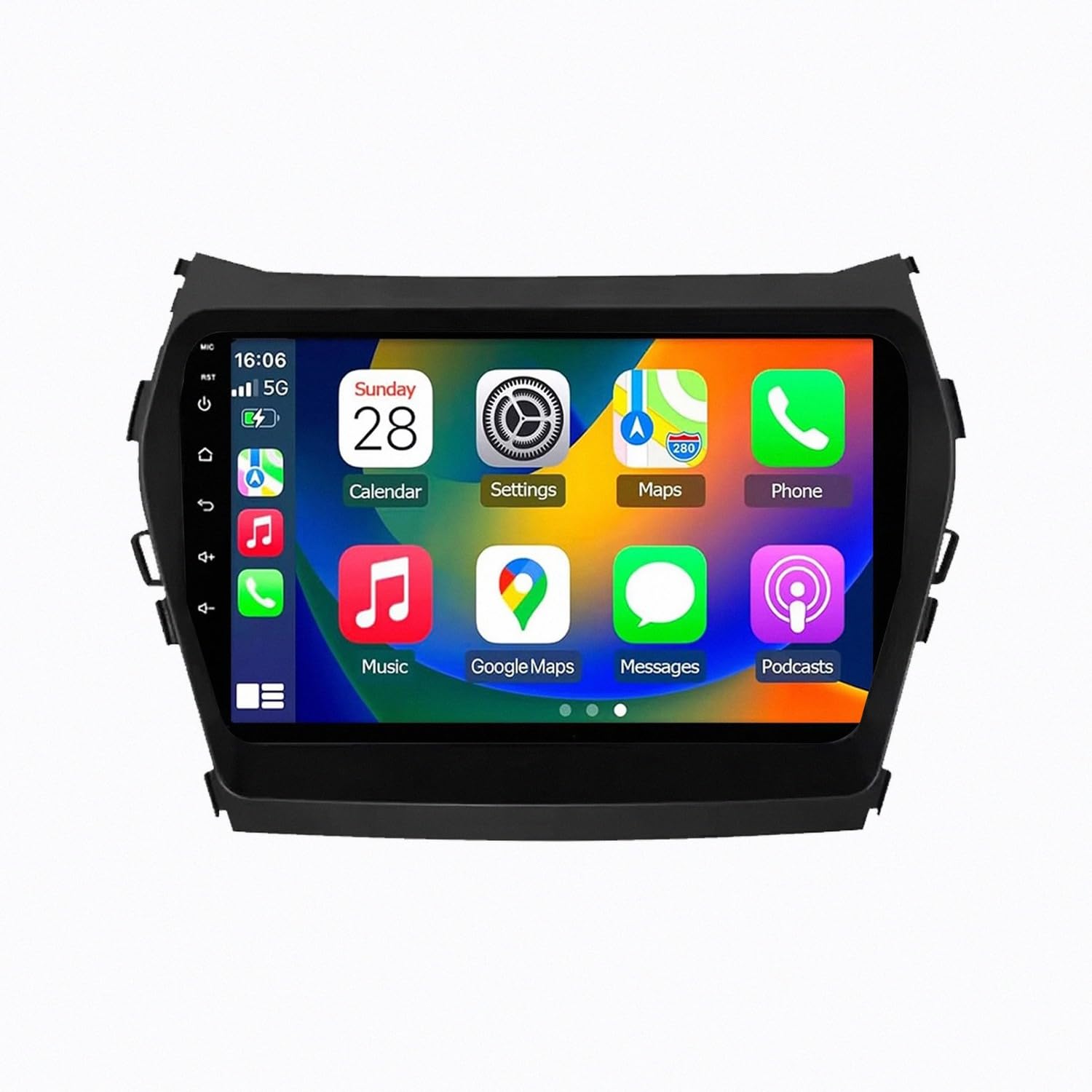 Pantalla de coche de 4 núcleos 1G+32G con Bluetooth y Carplay para Hyundai IX45 8
