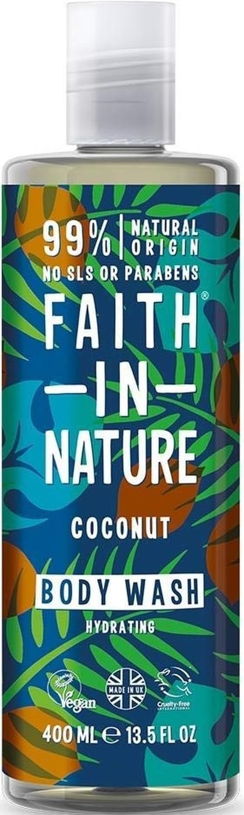 Faith In Nature Coconut Natural Shower Gel and Foam Bath, 400ml