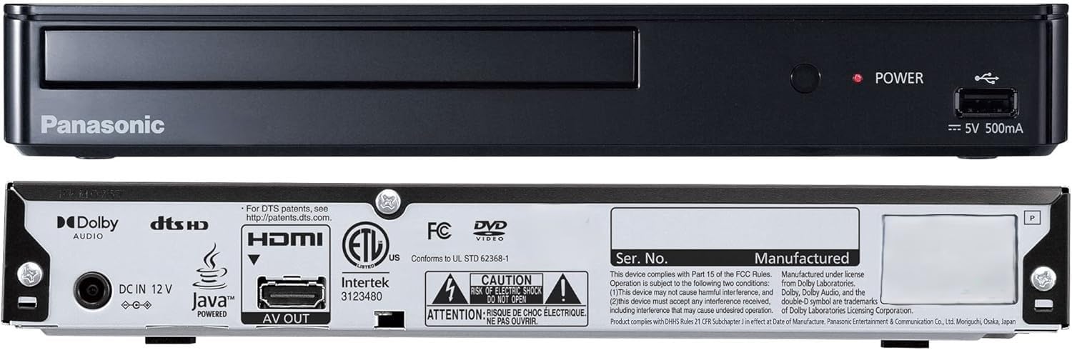 Region Free Blu-Ray Player Compatible with Panasonic DMPBD Blu-Ray and DVD Player Region Free Zone Free with Dynastar 6FT HDMI