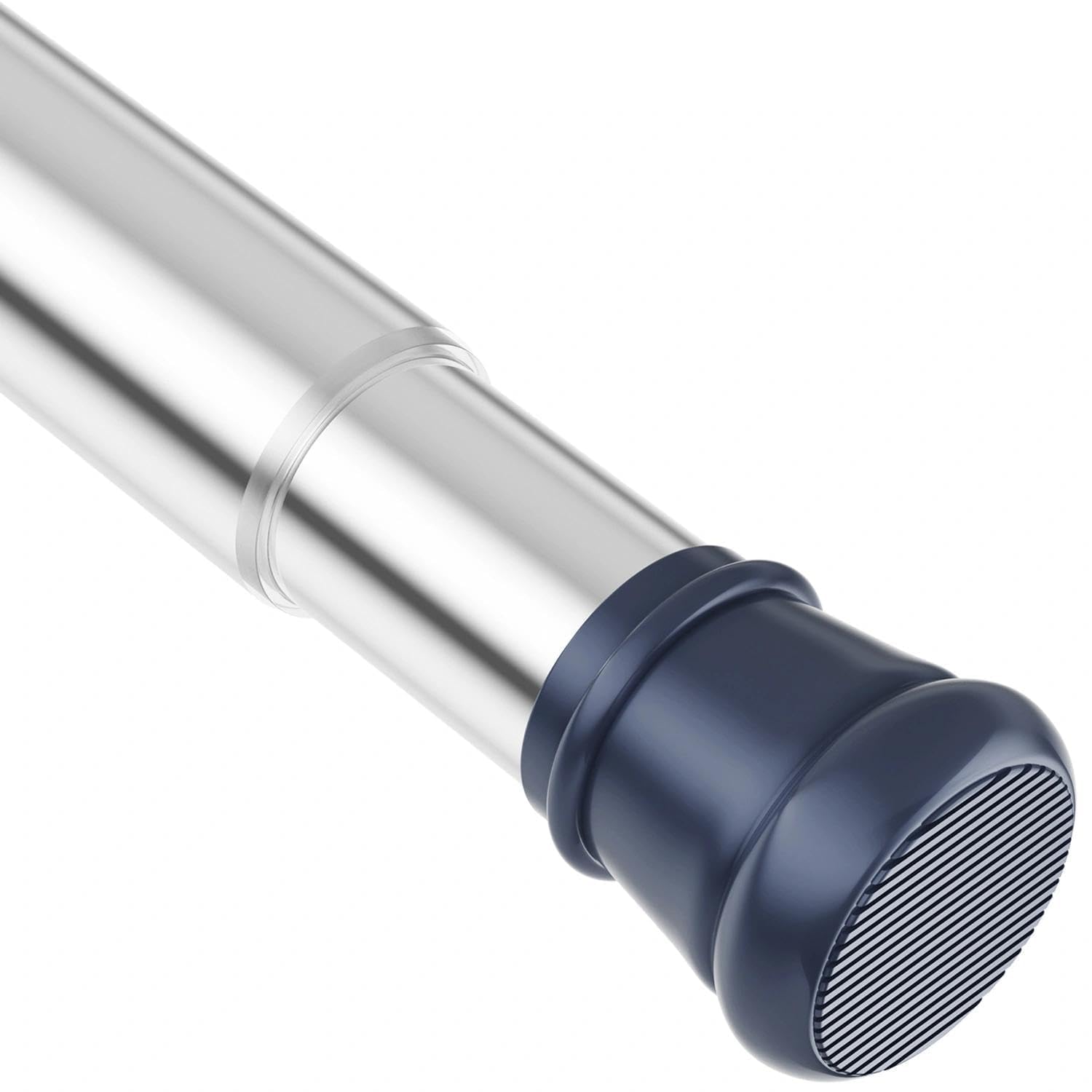Rod&Trikin Silver Shower Curtain Pole No Drill Extendable Curtain Rods Extendable For Windows Shower Wardrobe 83-145Cm