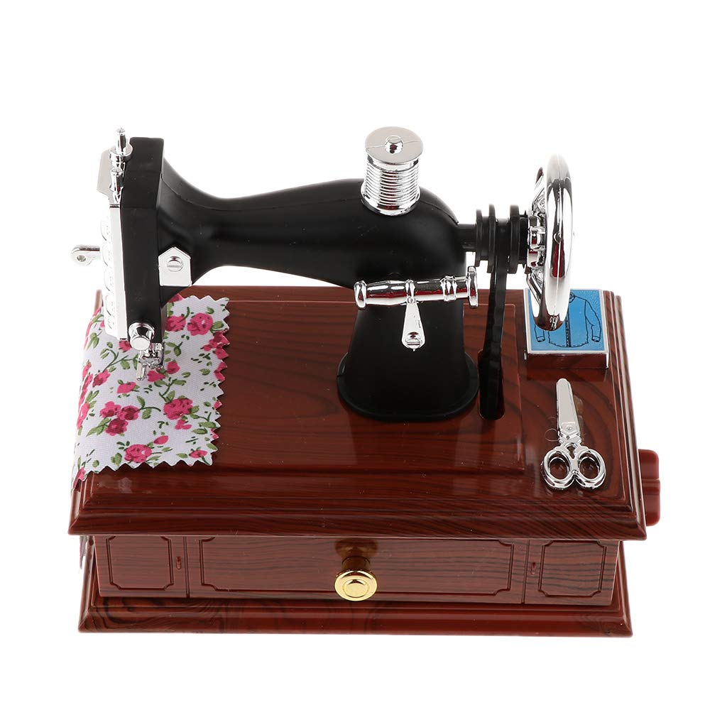 Buy Kawn Sewing Machine Music Boxes Retro Mechanical Music Box Gift Choosing, 14x8.5x14cm/ 5.51x