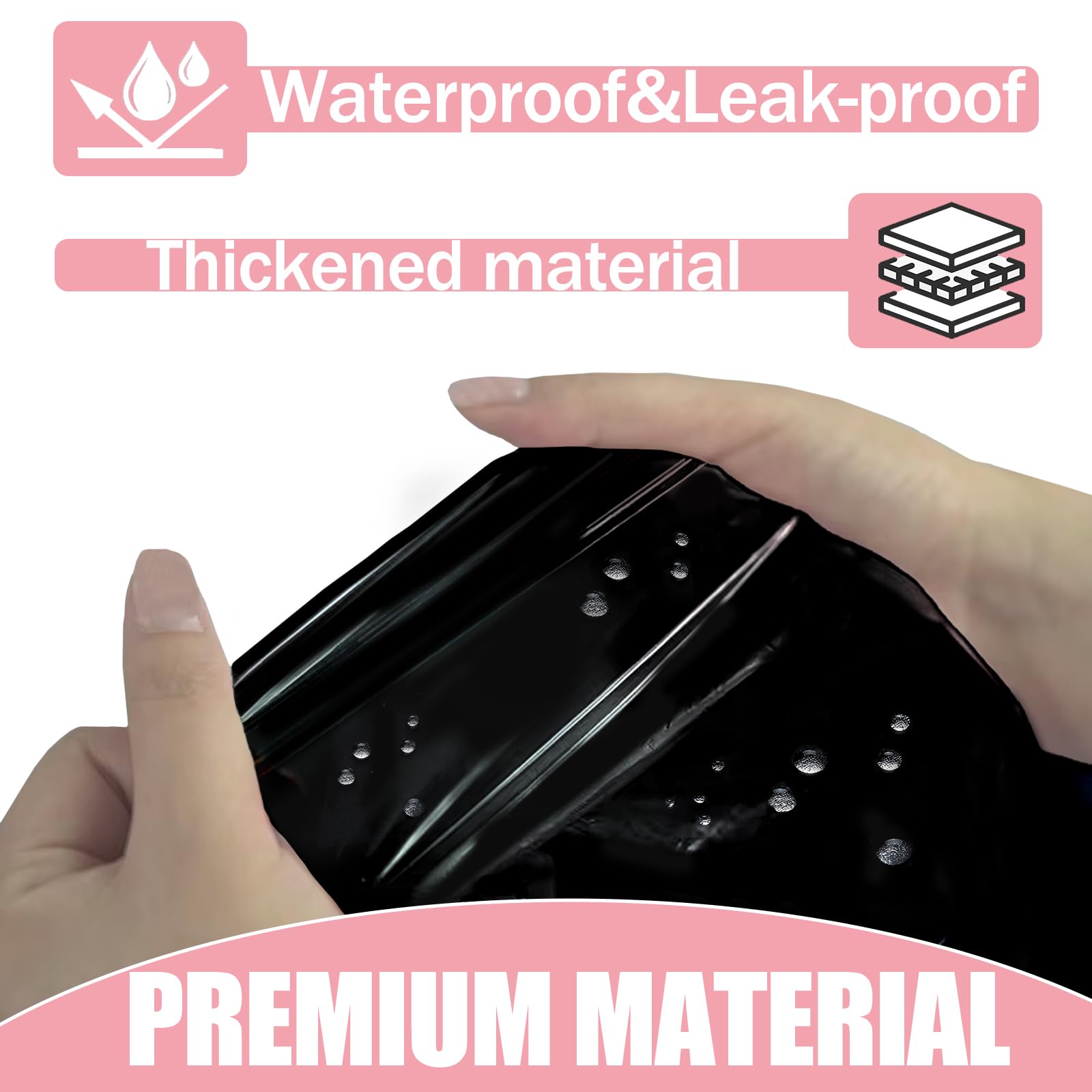 Sanitary Napkin Disposal Bags 110pcs, Big Size(7.1x4.7in) Women Tampon Disposal Bags Sealed Opaque Feminine Hygiene Disposal Bags for Privacy, Black