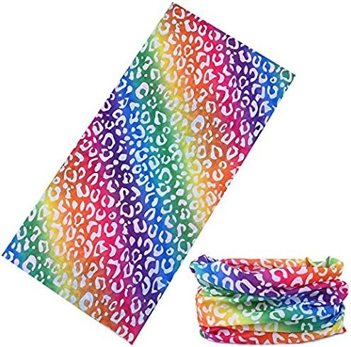 Rainbow Cheetah Pride Face Mask for Festivals Raves Snowboarding Burning Man Yoga Biking LGBTQ
