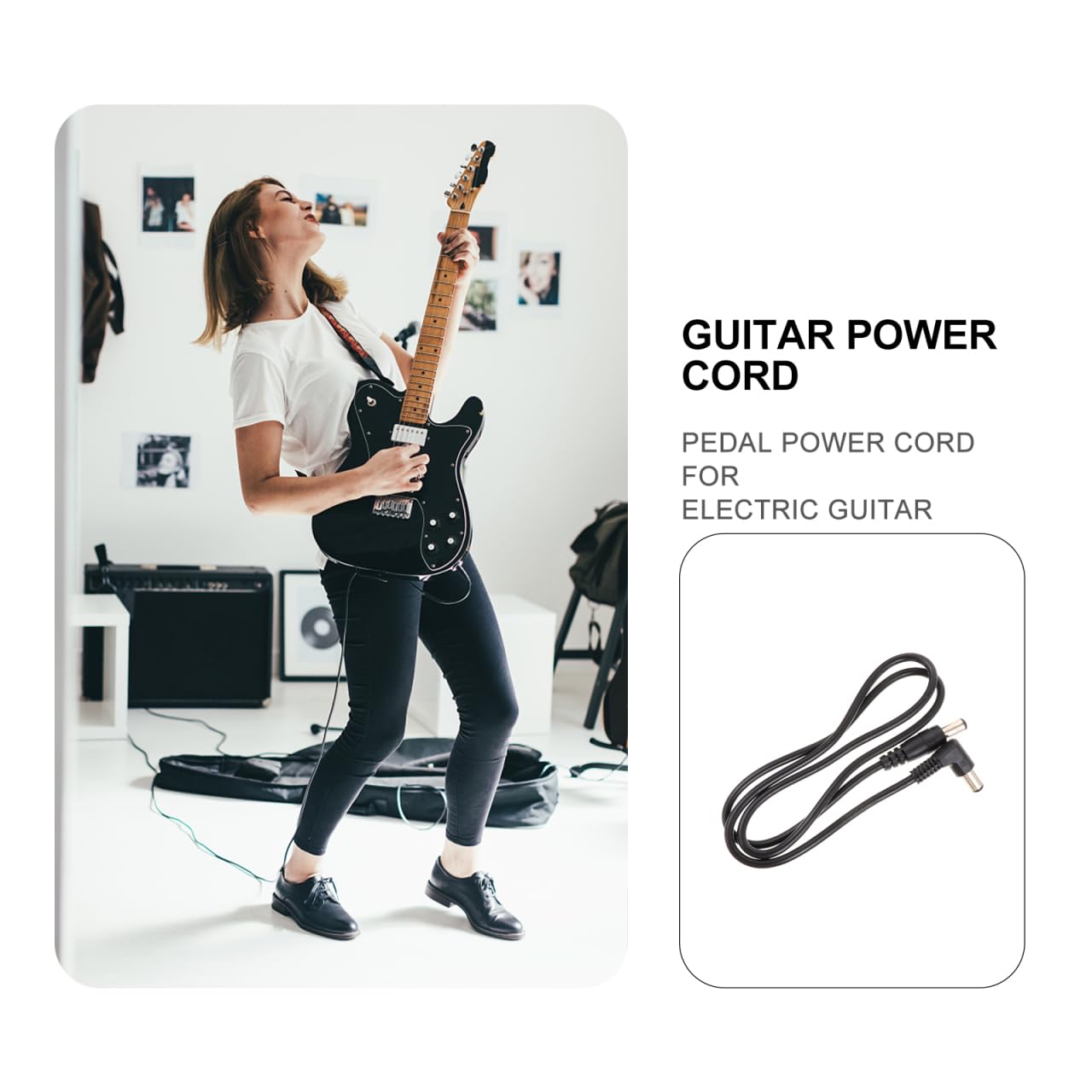 12 Piezas Cable De Alimentación De Guitarra Cable De Alimentación Del Pedal Pedal De Guitarra Electrica Pedales El Plastico Corriente Continua Alambre