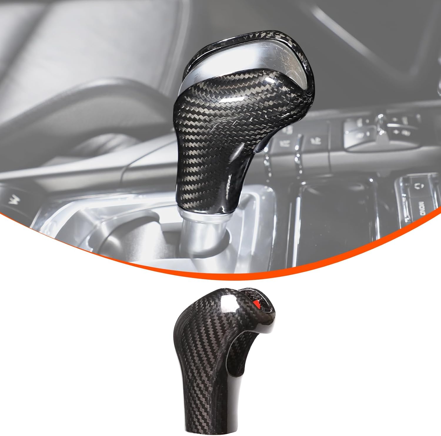 100Percent Real Carbon Fiber Interior Gear Shift Head Cover Knob Trim Car Accessories for Porsche Cayenne 2011-17 , YC OC06854