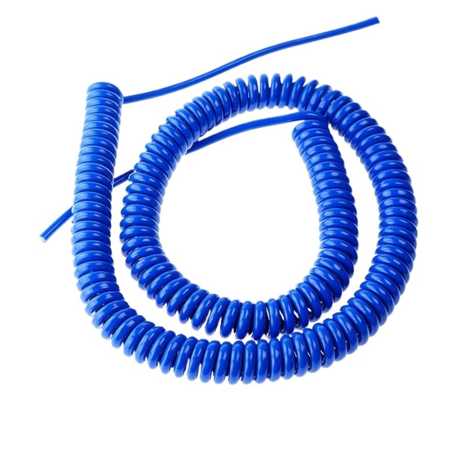 Blaues 2-adriges Spiralkabel 17AWG Anschlussspannung Schrumpfbare Elastizität Verlängern 1mm2 Federhelical Line Stretch Flexibel(Straight 5 meters)