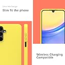 YATWIN Silicone Back Case for Samsung Galaxy A15, Soft-Touch Phone Back Cover for Samsung Galaxy A15 - Yellow gallery image