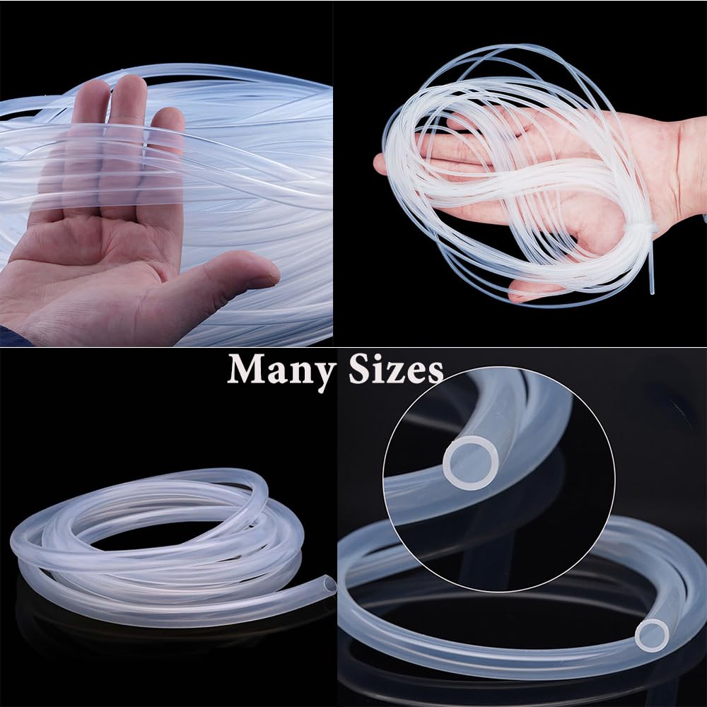 Tubo Flessibile in Silicone 12mm ID x OD 14mm Spessore della Parete 1mm Tubo Trasparente dell'acqua 2 Metros Resistenza ad Alta Temperatura, non Facilmente Deformabile