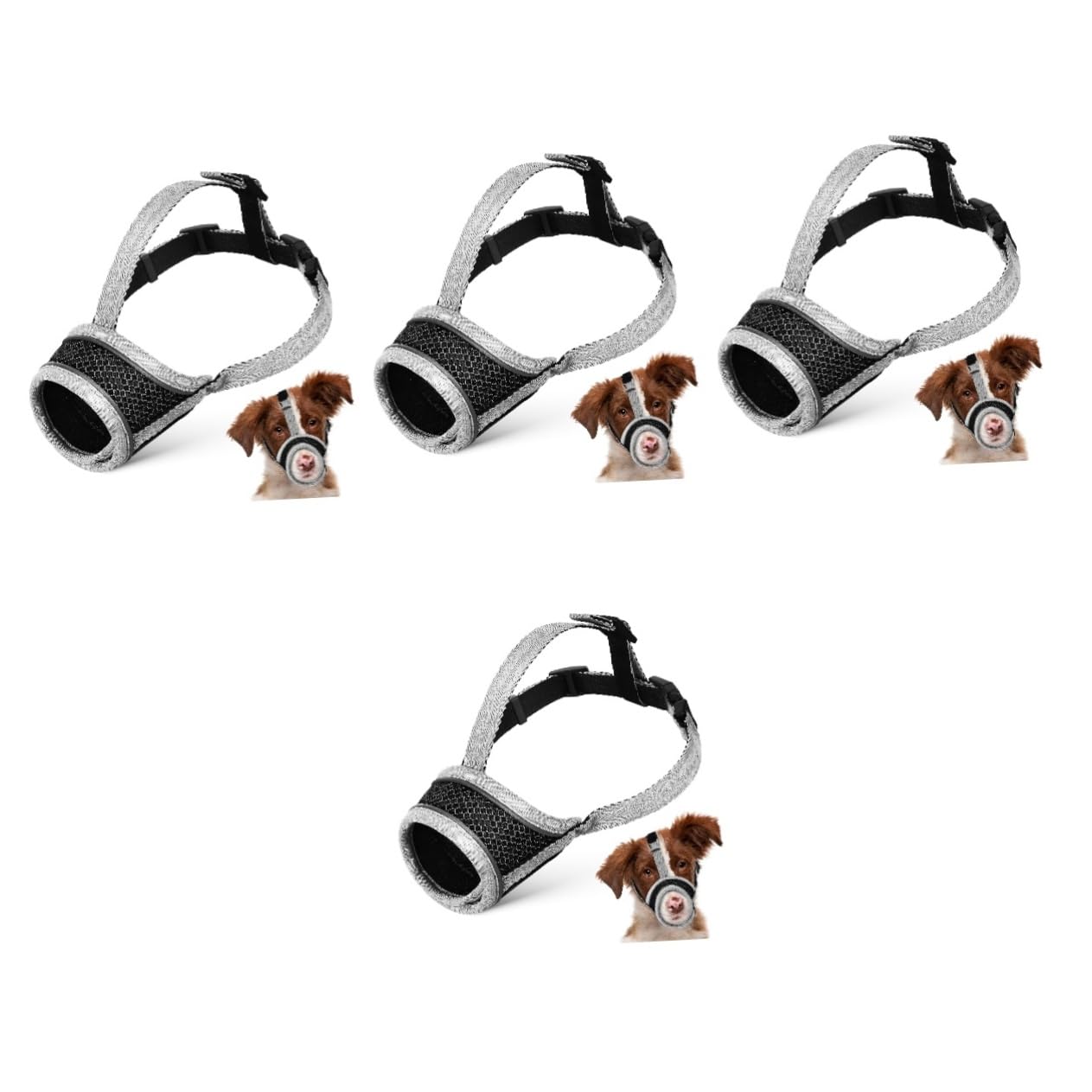 Panier pour la bouche du chien anti-ingestion housse tissu doux respirant taille M