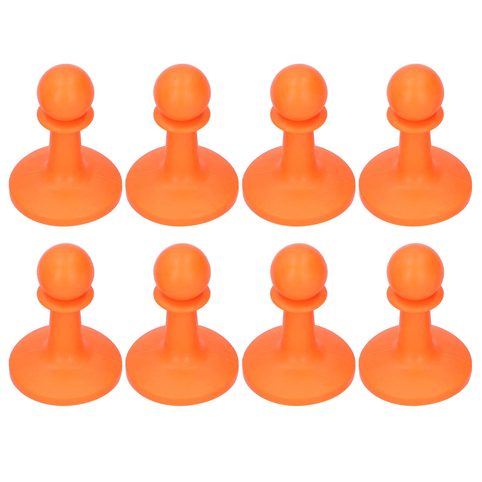 Alomejor 8pcs Tent Thunder Proof Cap Tent Pole Rod Support Thunder Proof Cap for Outdoor Camping Hiking Tent Accessories (Orange)
