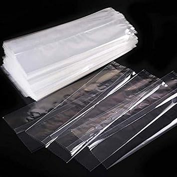 Ice Popsicles Bags Thick Frozen Pops Ice Cream Plastic Wrappers for Candy Food Grade Hot Sealing Packing Containers (200Pcs ,Clear)