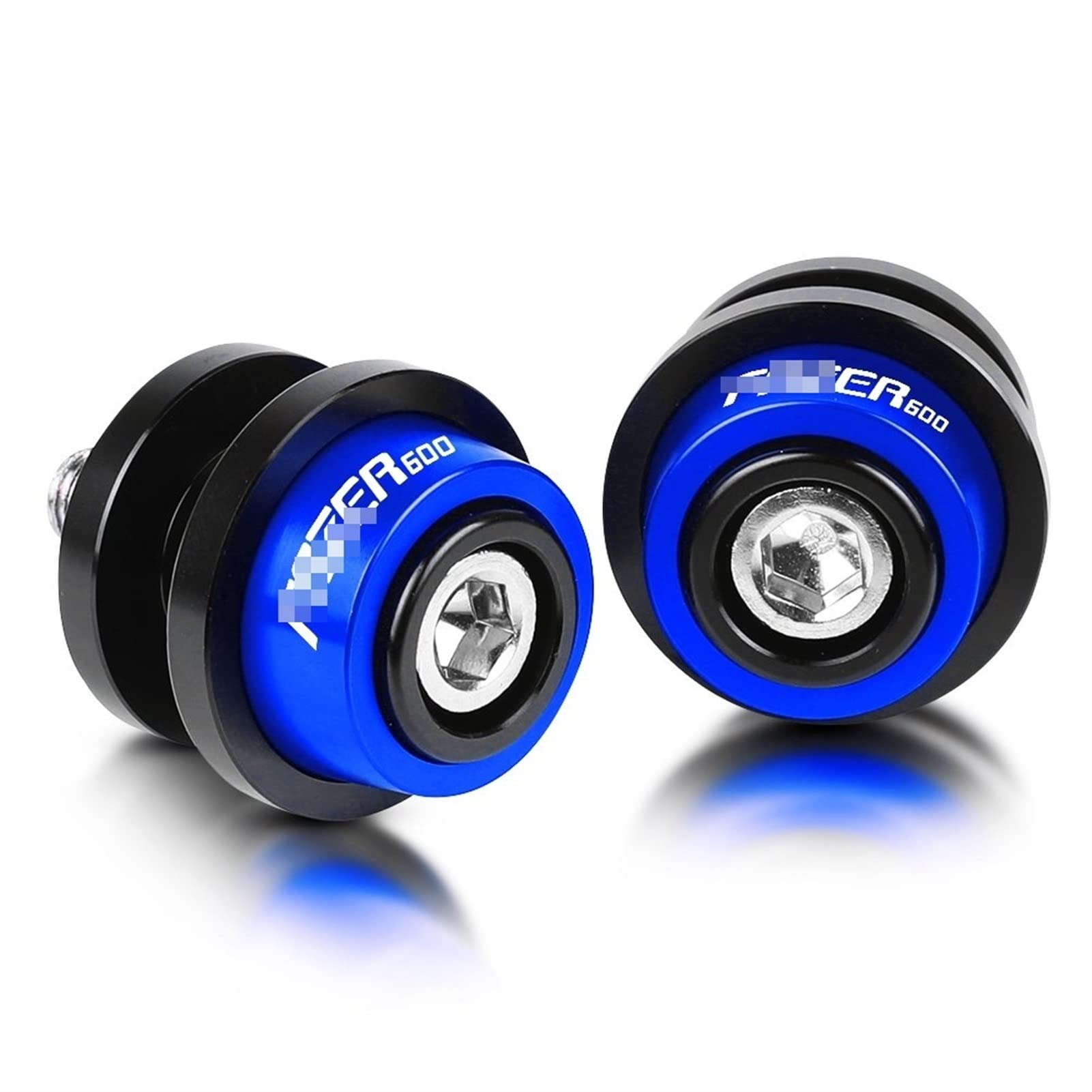 Vis Bobines/curseurs Pour Bras Oscillant Moto Yamaha Fazer 600 (1998-2003) - Aluminium Anodisé, Diamètre 6 Mm, Bleu
