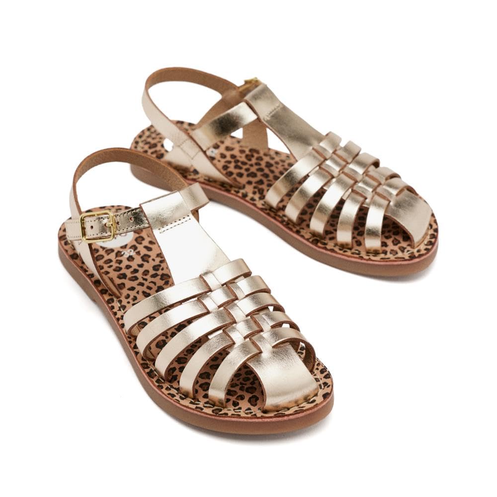 GIOSEPPO Auburn Girls Flat Sandals, Platinum, 14 UK
