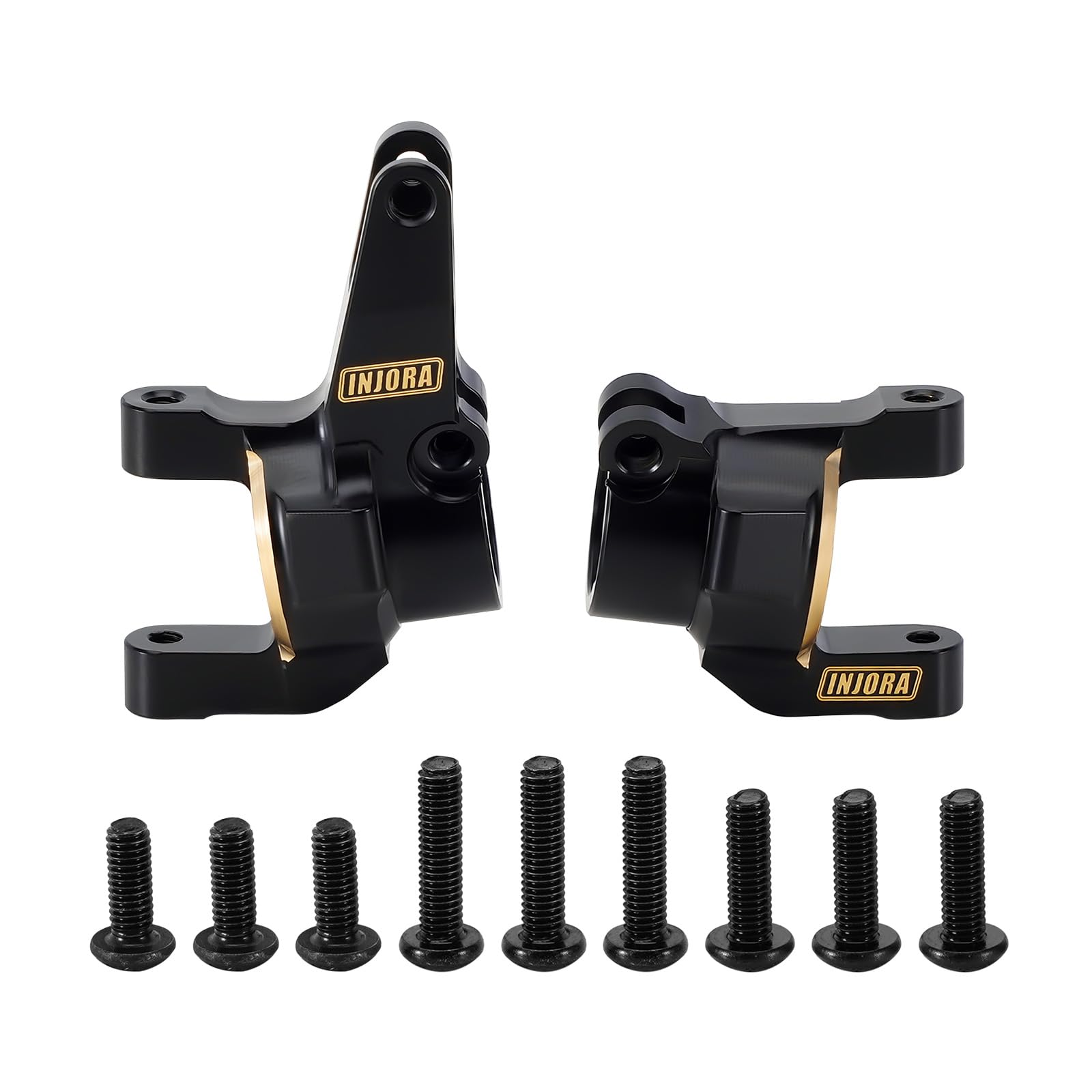 INJORA Black Coating Brass C-Hub for 1/10 RC Crawler SCX10 III AR45 Straight Axle Upgrade