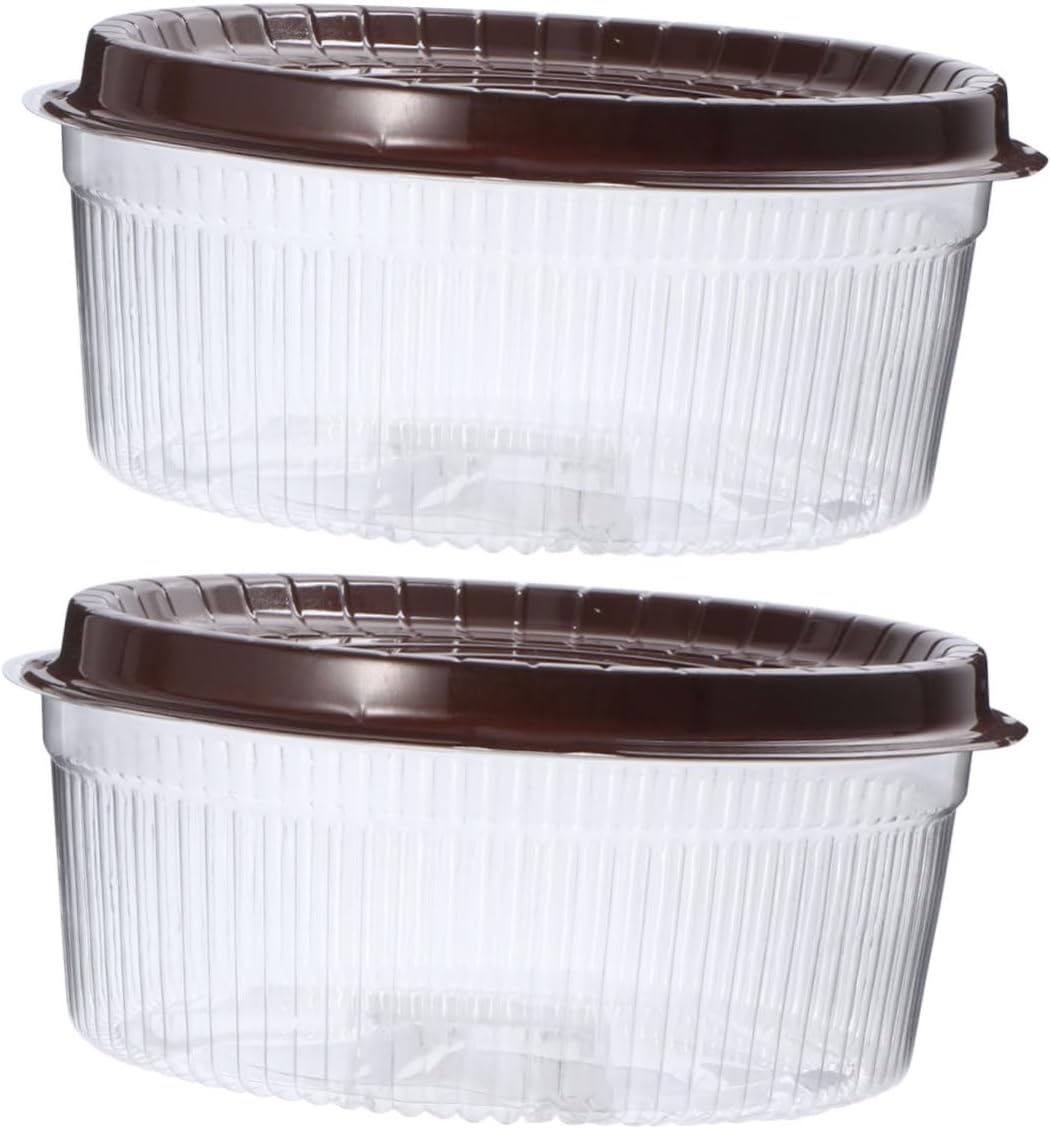 20pcs 8-inch Plastic round Cake Boxes Cake Carrier and Storage Containers for Cupcakes Muffins Pastries Baking Supplies