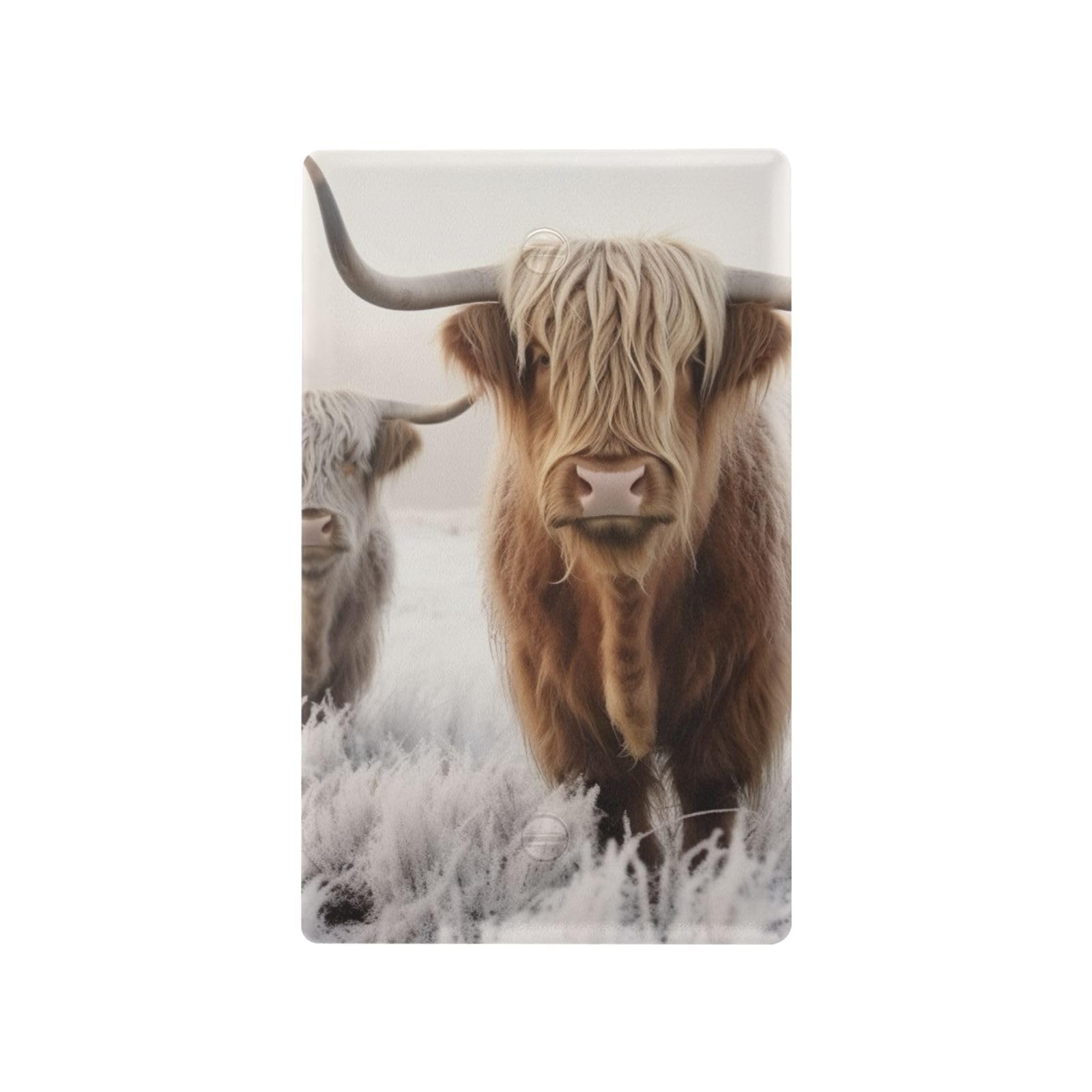 Highland Cow Bathtub Light Switch Cover Plate | Decorative Double Or 3-Gang Toggle Wall Plate For Bathroom, Kitchen