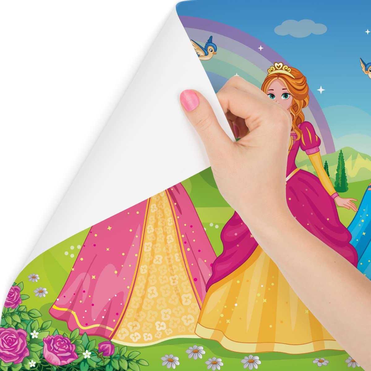 Muralo Papel Pintado Autoadhesivo Cuento, Princesas, Castillo - 520x318 cm