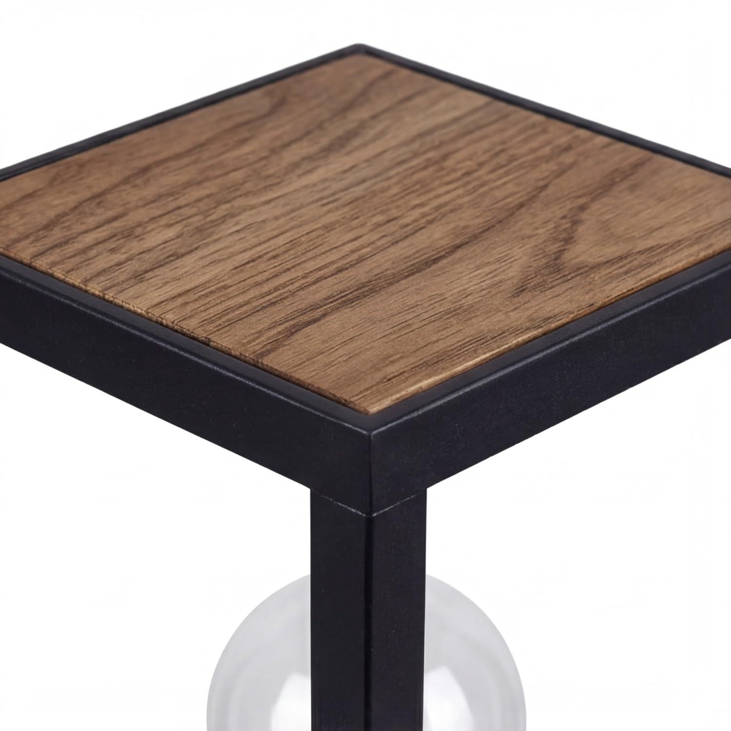 Lampione Vintage Nero Alluminio Ottica legno E27 IP44 H:100 cm Lampada da giardino Lampada da esterno Illuminazione per pavimenti Illuminazione per sentieri Lampione da giardino