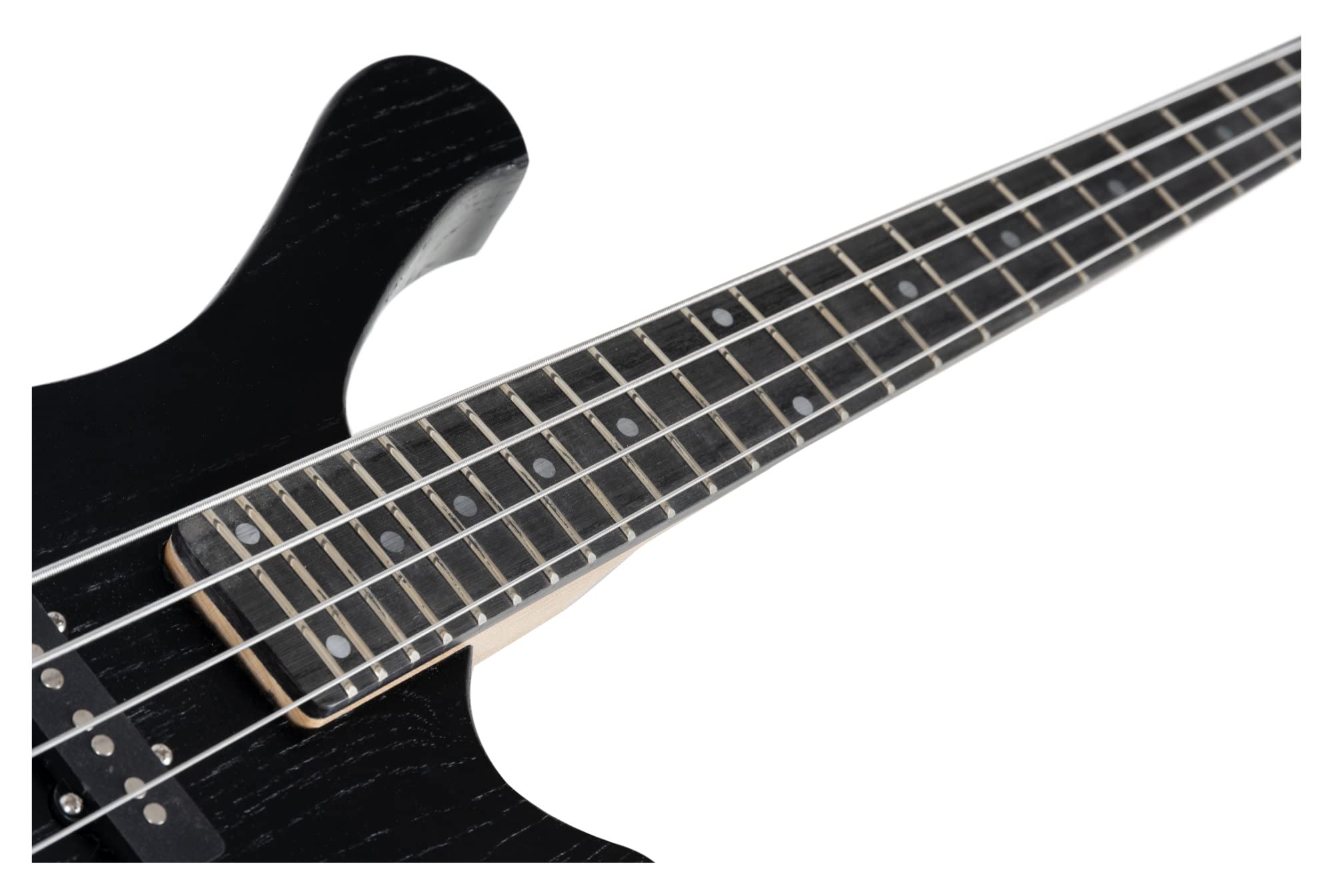 Rocktile TB-4 MBK Traveler E-Bass - 4-saitiger E-Bass im Reiseformat - Body: Erle, Hals: Ahorn - Griffbrett: Technical Ebony - 2 Single Coil-Tonabnehmer - Matte Black