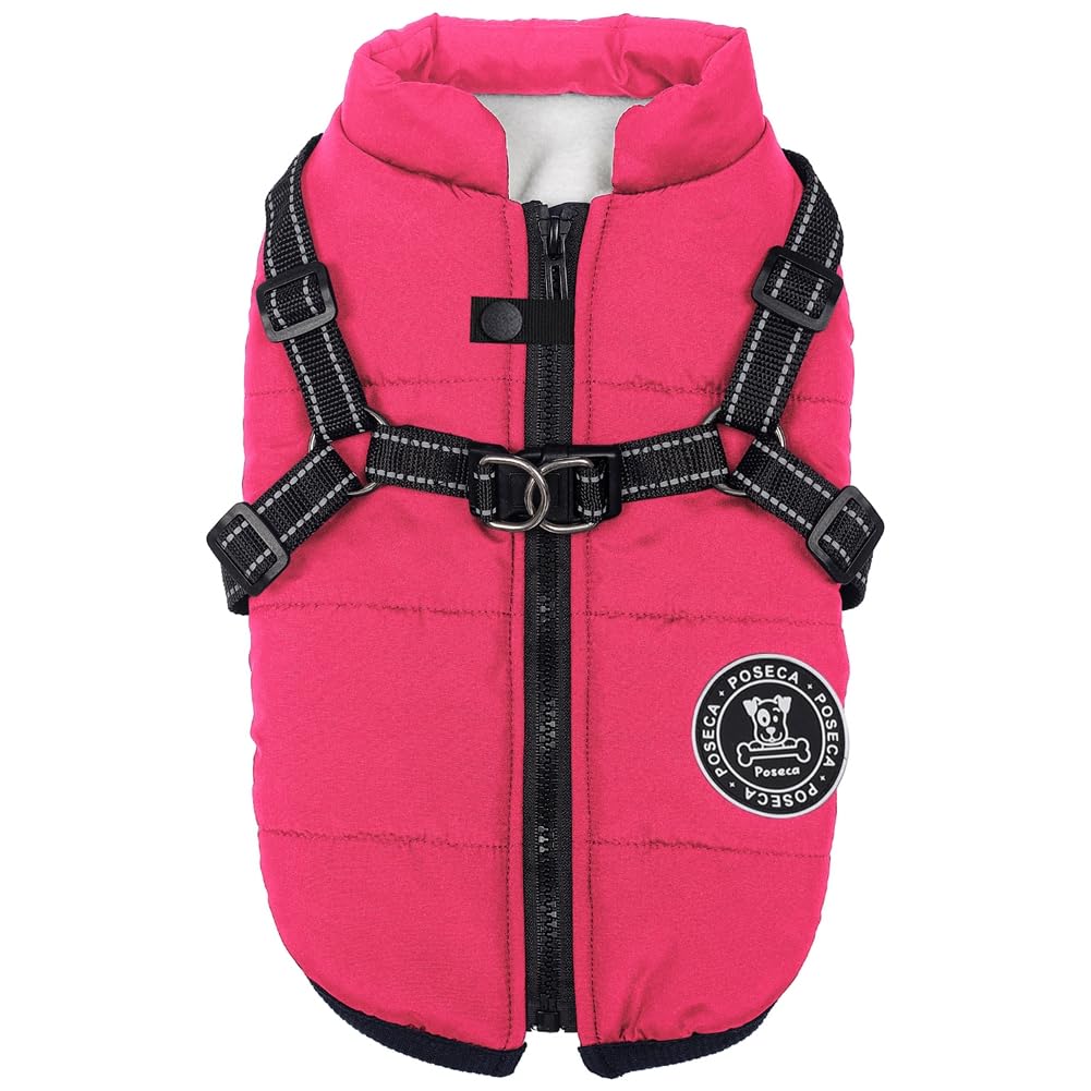 Sponsored Ad – Waterproof Winter Coat for Small Dogs - Warm Vest Jacket with Harness for Small Medium Large Dogs