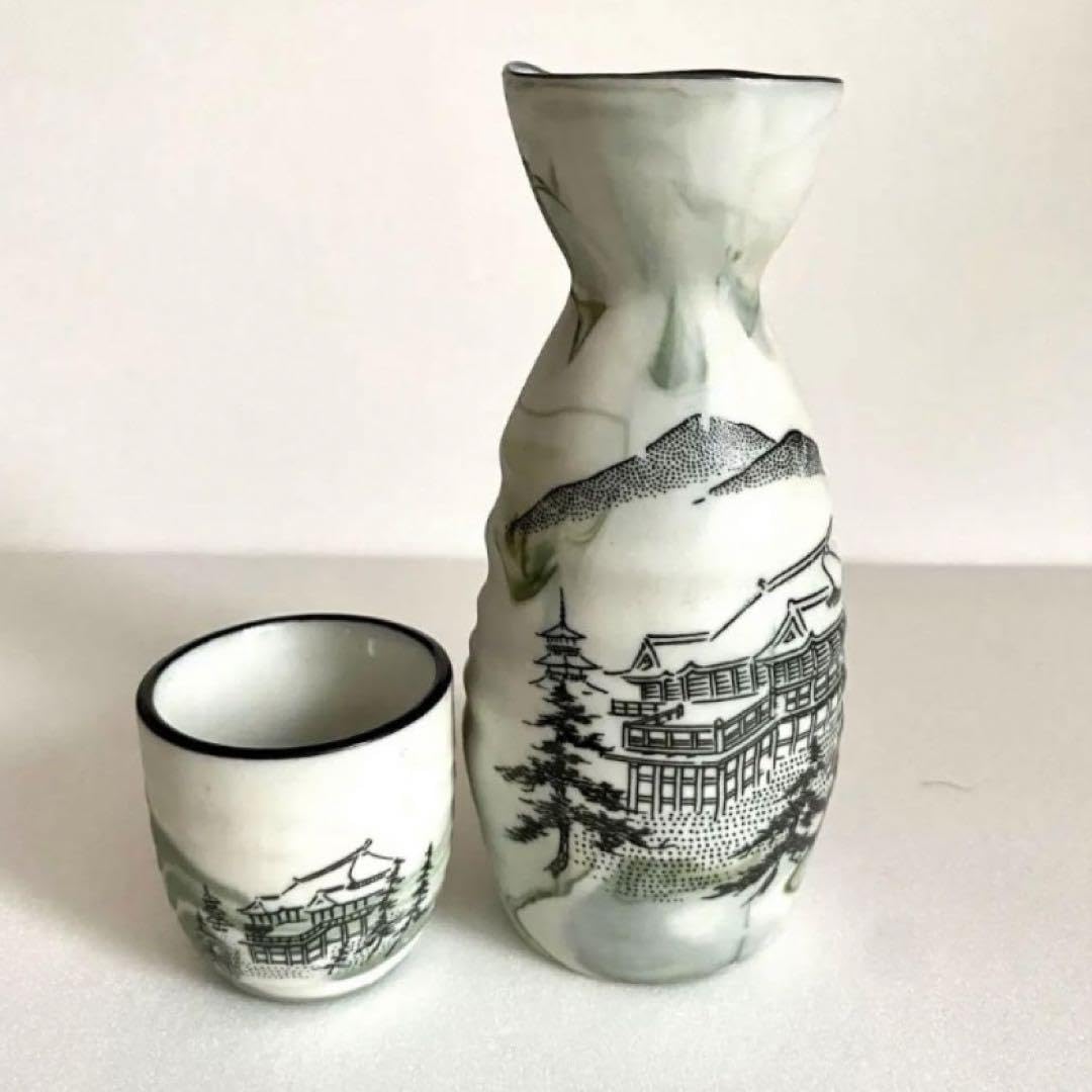 Amazon.co.jp: 酒器セット 京清水 お土産品 民芸品 京都清水寺の絵入り