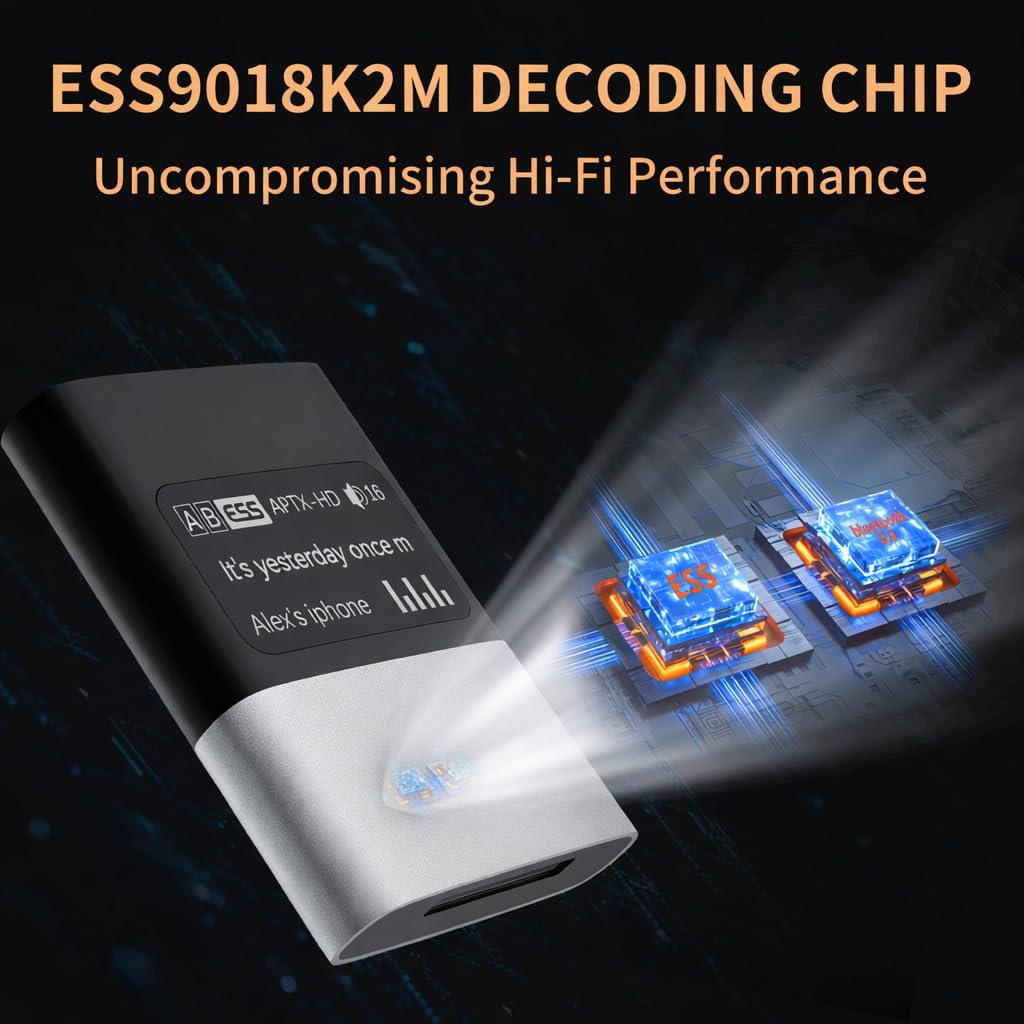 Bluetooth Adapter Receiver for Bose iPod Sounddock and 30 pin Music Docking Station with OLED Display, 3.5mm AUX