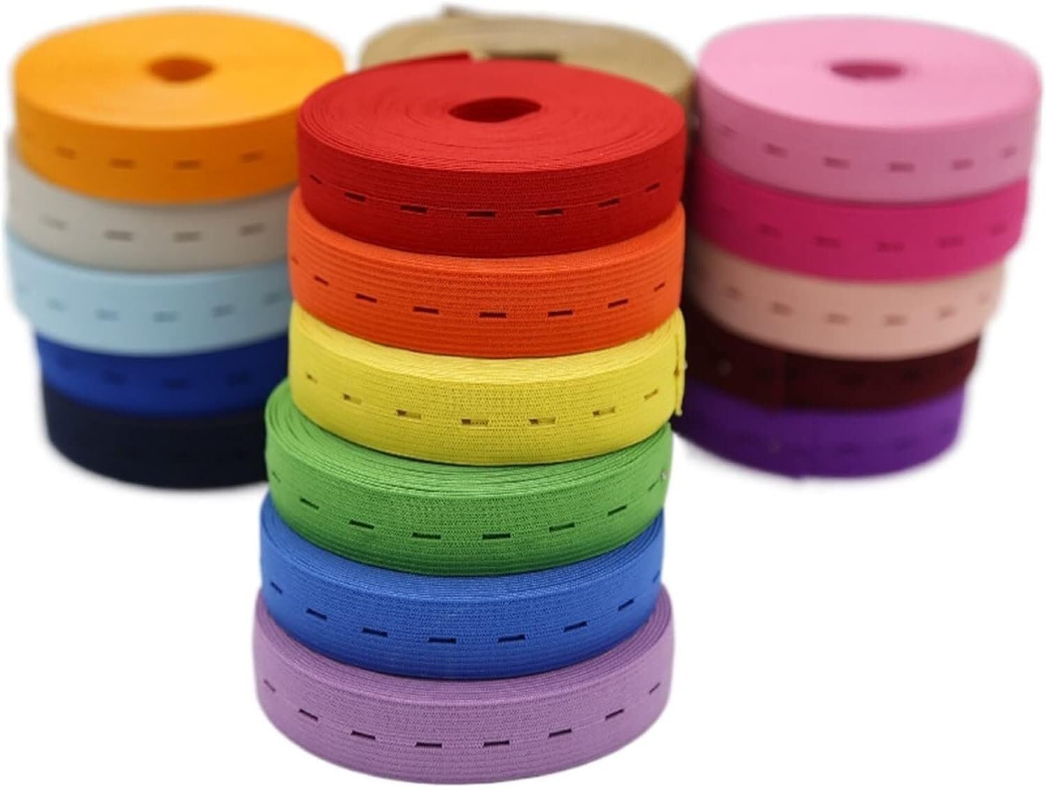Elastische Bänder zum Nähen, Basteln, elastische Bänder, 20 mm, geflochtenes Knopfloch, elastisches Band, Verlängerungs-Organizer, DIY, Nähen, Kleidungszubehör (Farbe: Dunkelgrün, Breite: 20 mm, 5