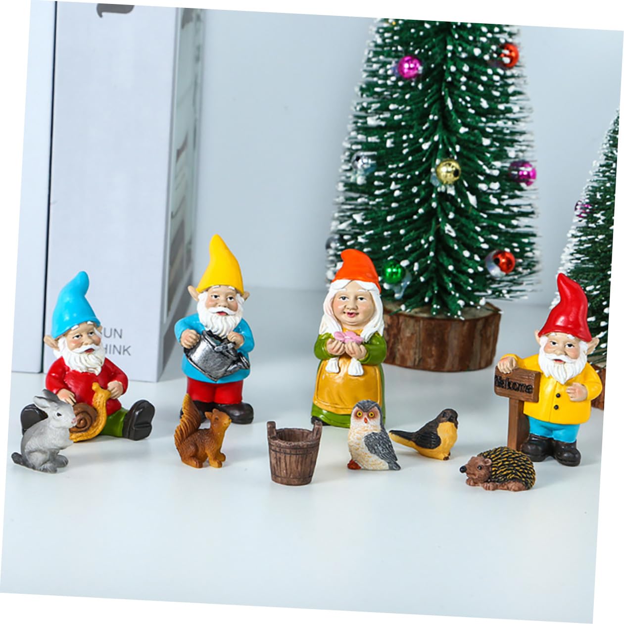 10pezzi Gnomi Da Giardino Resina Da Colorati Per Decorazioni Natalizie e Microlandscape Perfetti Per e Interni