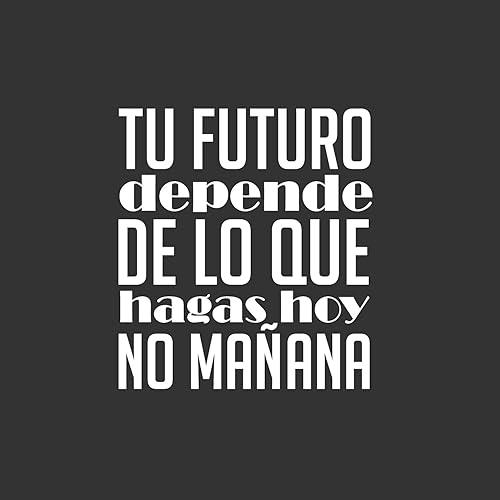 Miniatura 4 de Calcomanía de vinilo para pared, El Futuro Depende De Lo Que Hagas Hoy No Mañana – 17.5 x 16 pulgadas – Pegatina inspiradora de moda con frase