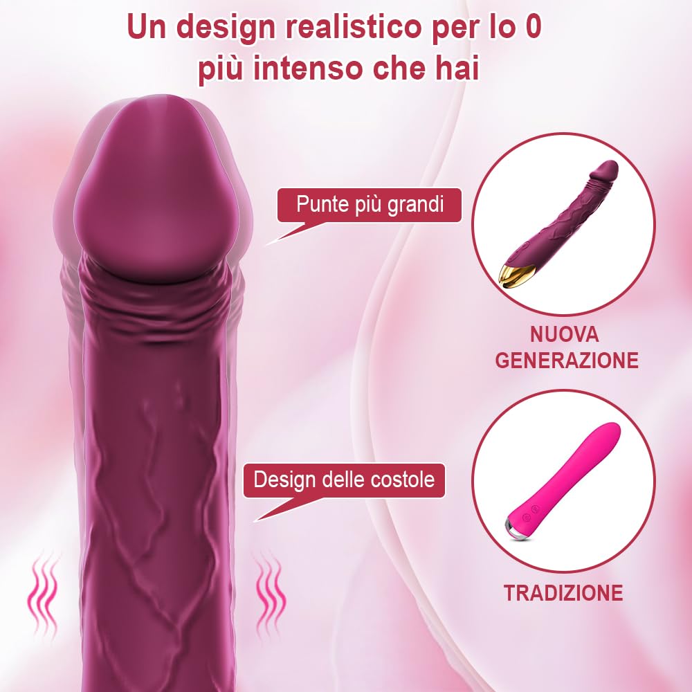 Vibratore dildo realistico sex toy 10 funzioni di vibrazione può stimolare il punto G il clitoride la vagina l'ano vibratoreper Professionale Clotoride sexytoysys di coppia adatto a uomo donna