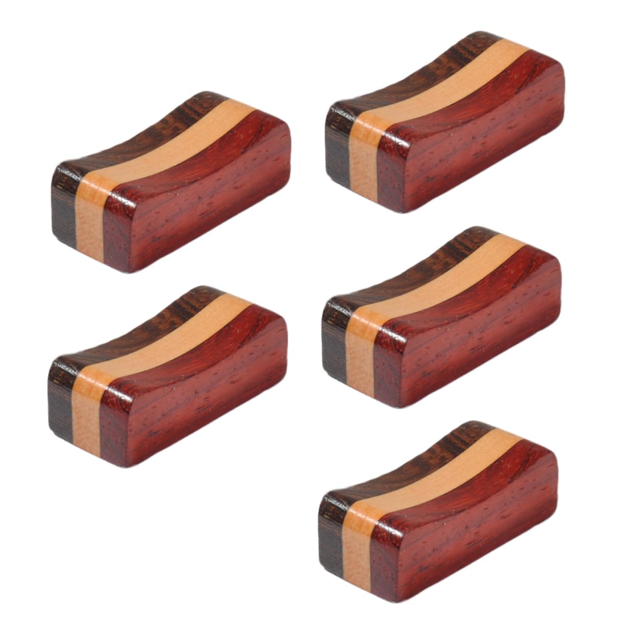 Alipis 5Pcs Wooden Chopsticks Holder Pillow Shape Rest for Chopsticks Forks Spoons Solid Tableware Stand Color Options for Dining Parties and Celebrations