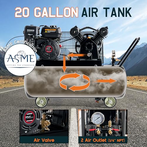 Albott 6.5HP Gas Air Compressor