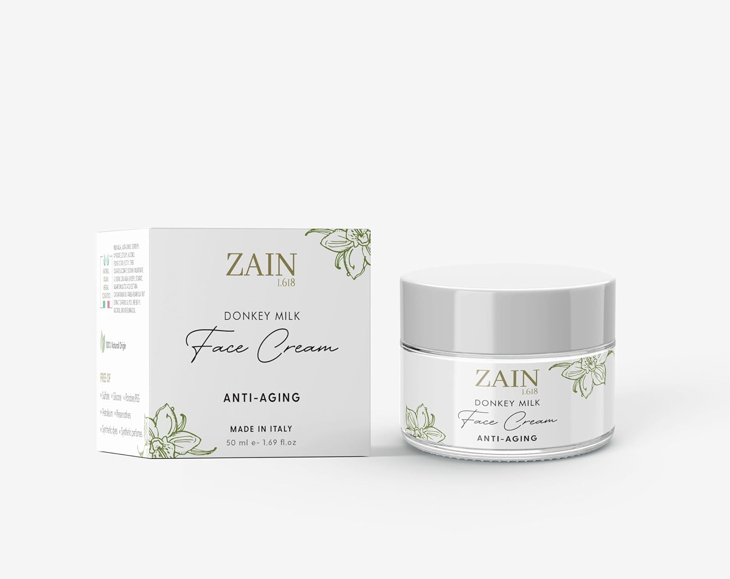 ZAIN1 Moisturizing Face Cream – Anti-Aging with Donkey Milk, Vitamins, and Protein