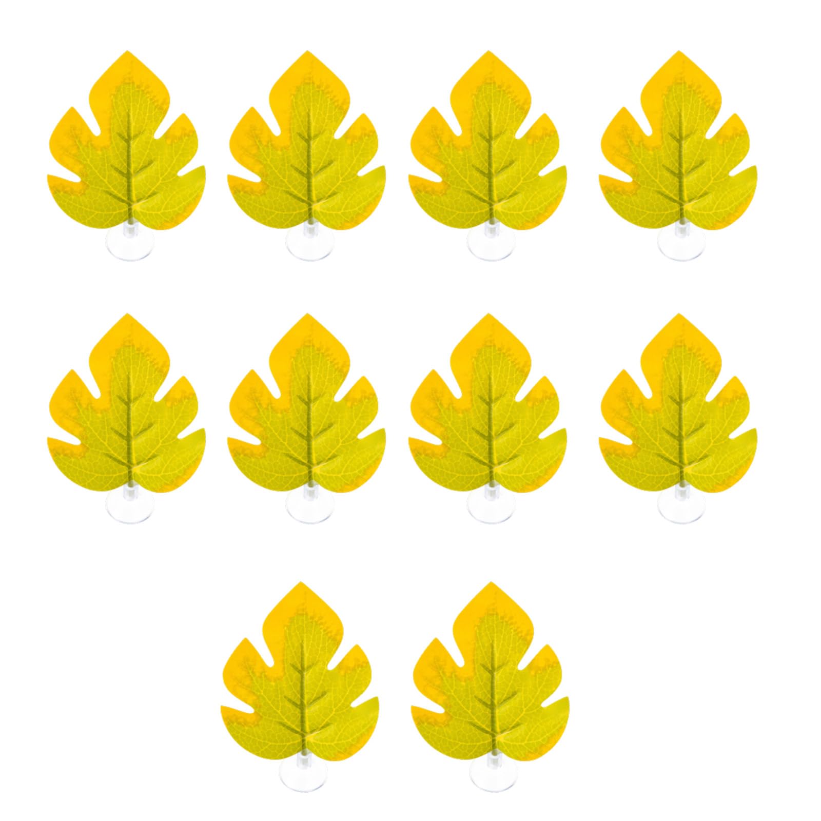 HDOYTXXM Artificial Leaves Decorative Plant with Suction Cup Colorful Decors for Fish Tanks Ornaments for Terrarium Artificial Aquarium Realistic