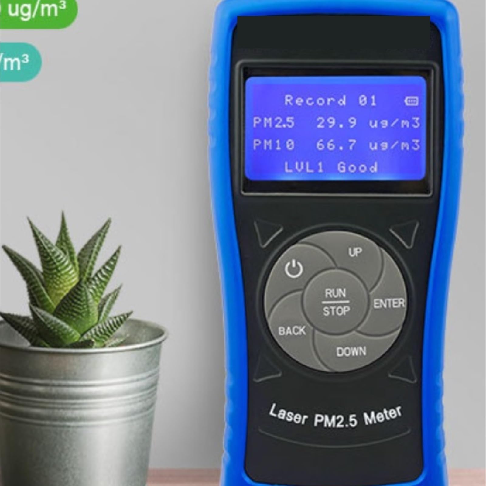 Detector De Gases, Detector De Gas Digital Partículas Aire BT-5800M PM2.5 PM10 Medidor Calidad Alarma Recargable para El Trabajo Y Hogar