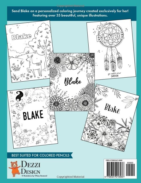 Blake's Coloring & Activity Book: A Personalized Gift For Blake - Her Name on Every Custom Coloring Page (Personalized Coloring Pages) image 3