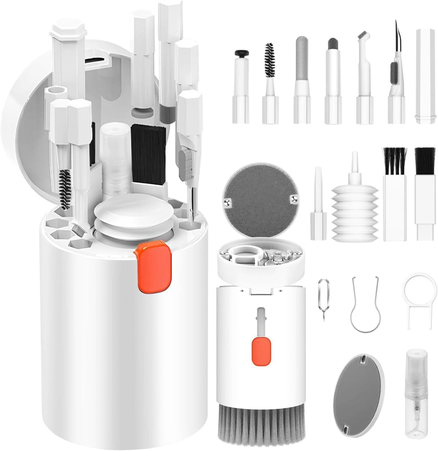 Humble 20 in 1 Smart Gadget Cleaning Kit โ All-in-One Screen & Keyboard Cleaner with Cleaning Pen, Spray, Microfiber Cloth, Dust Blower, Key Puller & Brushes for Smartphones, Tablets, Laptops & PC's