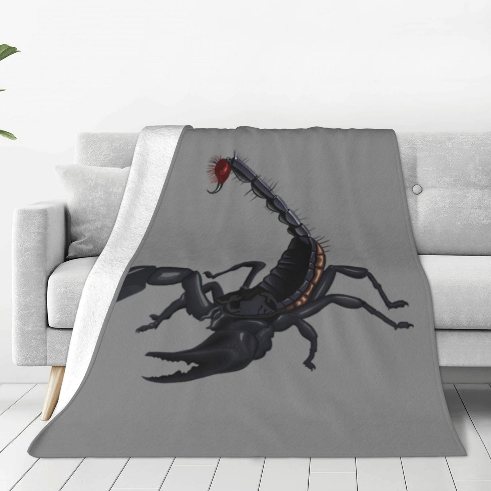 Scorpion Print Cute Flannel Blanket 40"X50" Ultra-Soft Micro Blanket Bed Couch Living Room Decor