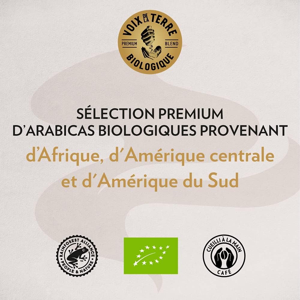 Lavazza Voix de la Terre for Planet et Cuba, Café en Grains Premium Biologique, 4 x 500g, Idéal pour les Machines à Café Automatiques