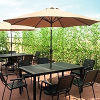 Vista 7 de Prudiut Juego de 2 anillos y tapas para sombrilla de mesa de patio de 2 pulgadas, juego de 2 tapones y tapas estándar para agujero de sombrilla