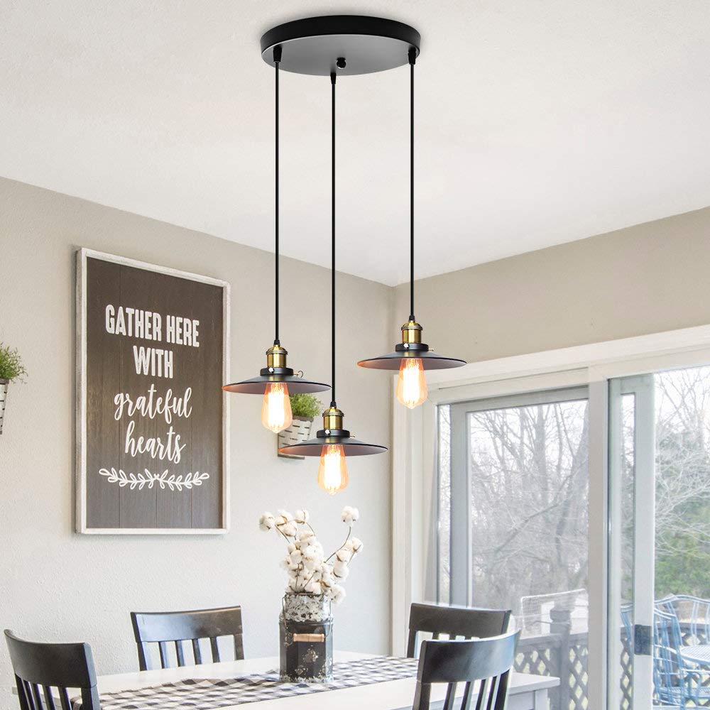 2 Pezzi Lampada da Soffitto Interno Industriale Moderno Lampadario