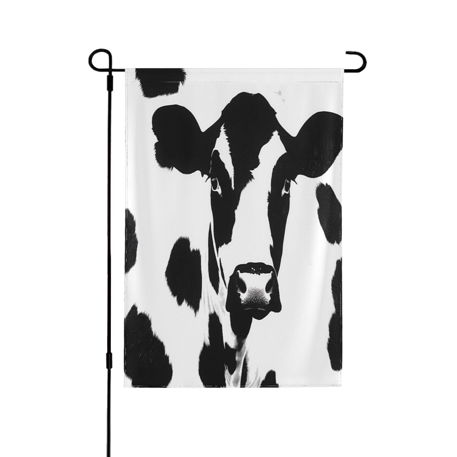 Drapeau de jardin vache double face anti-décoloration pour météo difficile