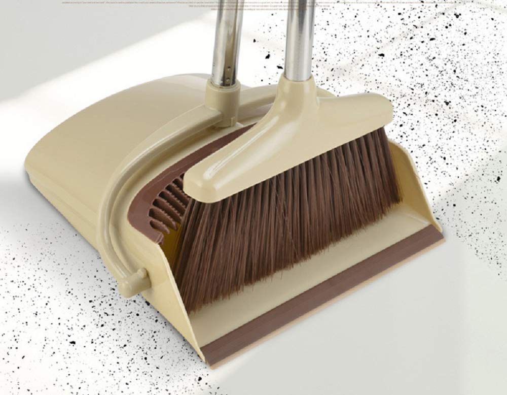 Vyoma Stand Up Long Handled Dust Pan Accommodates Any Broom Brush for Home/Lobby/Shop (Standard, Multicolour) (1)
