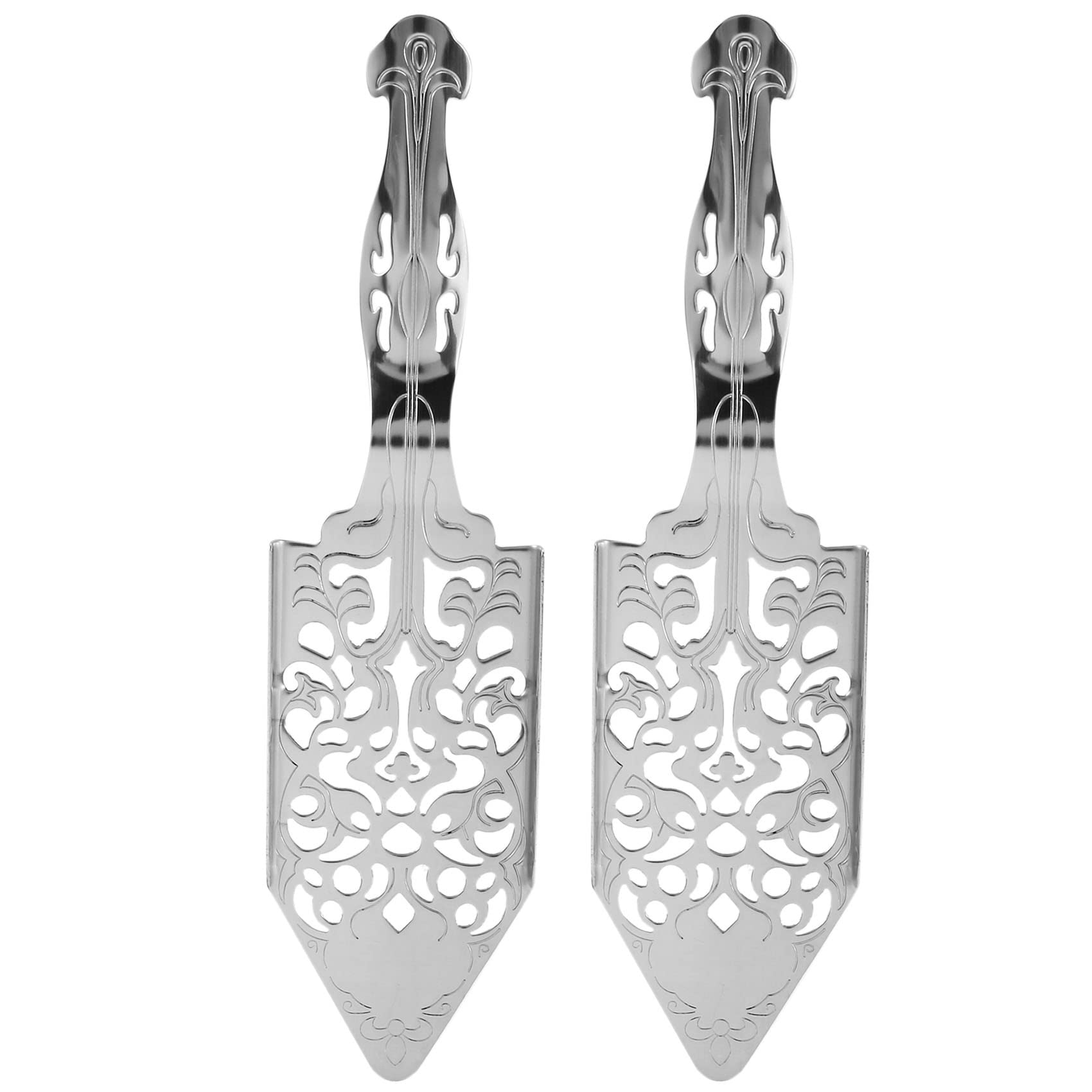 Dropfree Silver 2 Pieces Absinthe Spoons, Stainless Steel Absinthe Cocktails Spoon Making Kit Gothic Absinthe Fountain Spoon Dripper