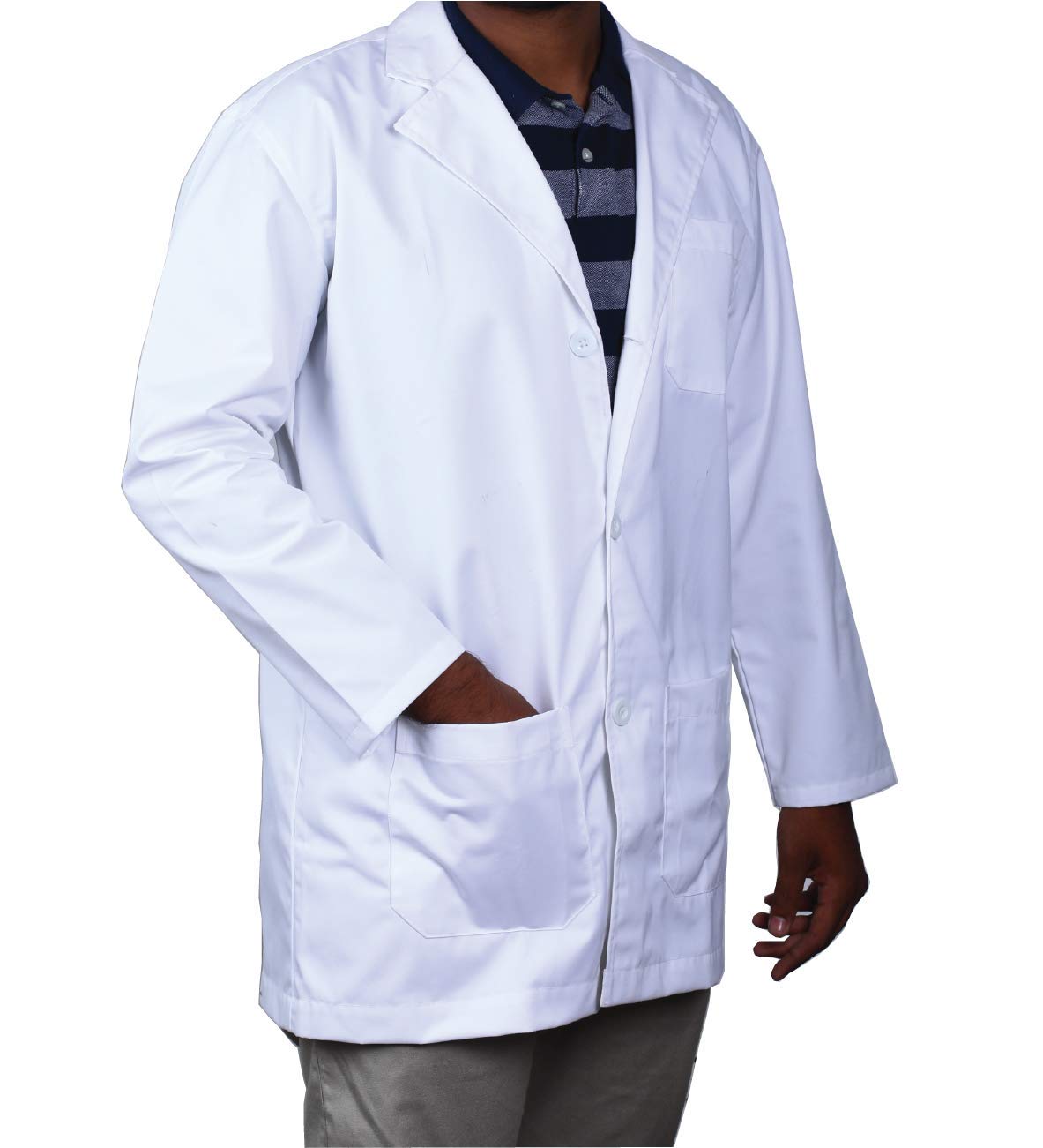 NEATNIK Men Doctor's White Coat Polyester Viscose