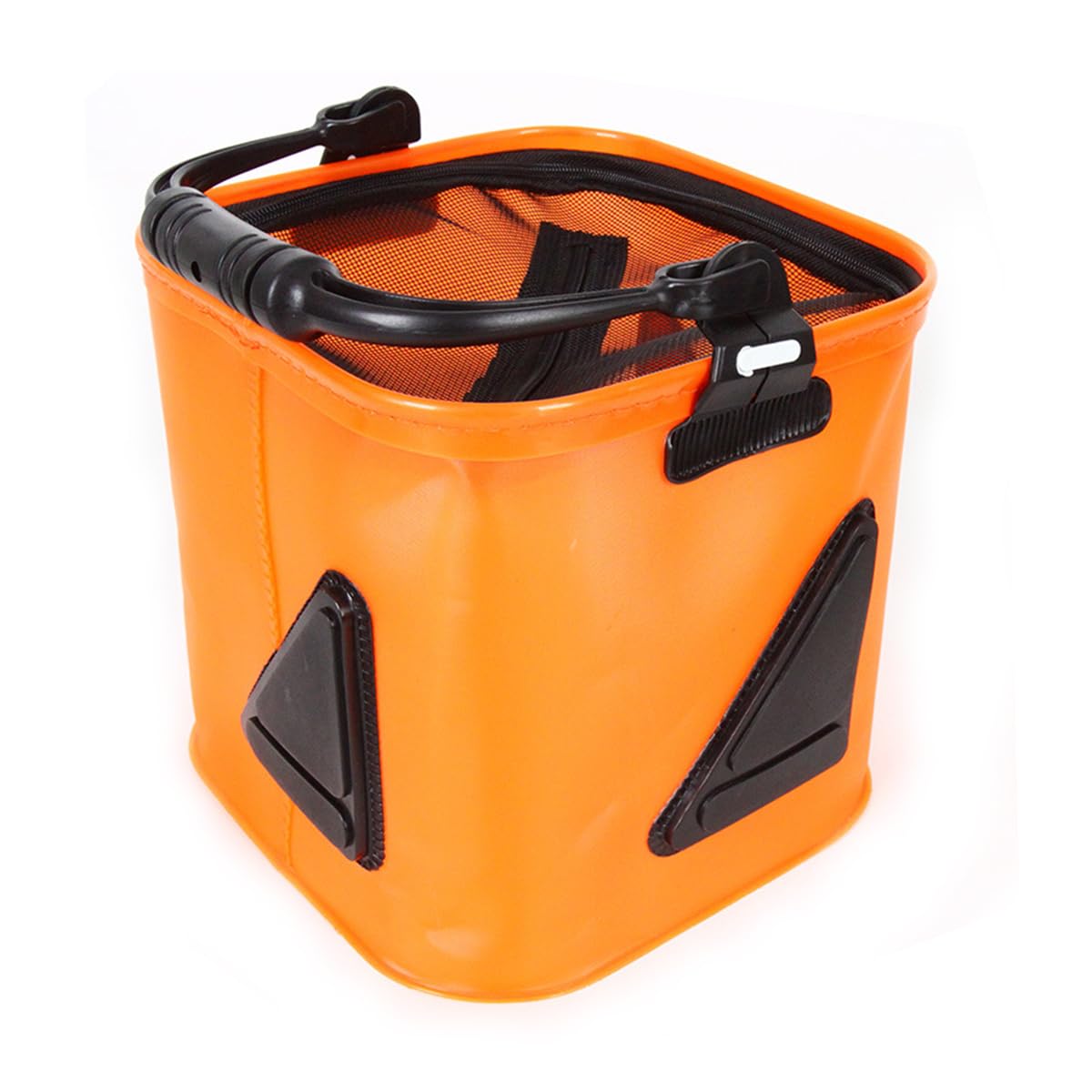 Seau de pêche portable pliable pour appâts vivants conteneurs de poissons en plein air camping seau d'eau pliable multi-fonction avec poignée et corde à transporter facilement 7,2 l couleur