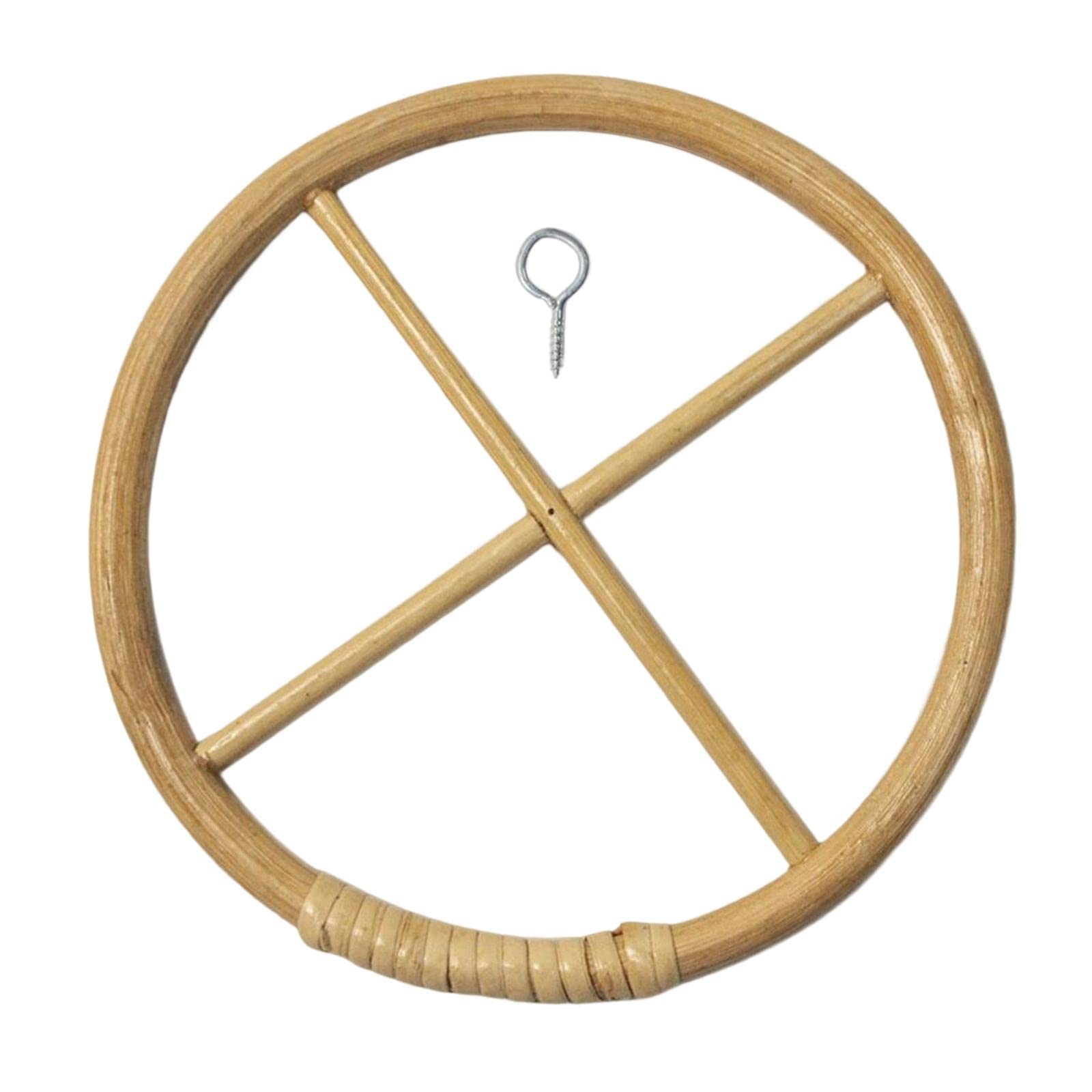 Tachiuwa Wooden Hoop Ring Macrame Circle Rings DIY Circle/Craft Hoops Craft for Christmas Wedding Wind Chimes Decorations, Round