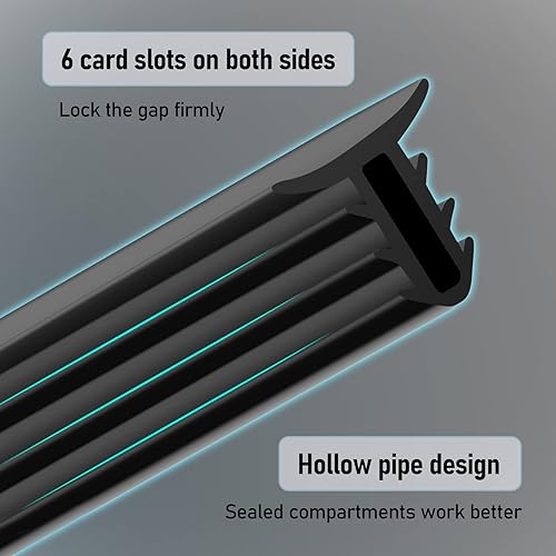 Miniatura 3 de Paquete de 1 tira de sellado de tablero de automóvil, 6.5 pies, tira protectora a prueba de polvo y sonido para salpicadero y parabrisas (negro)